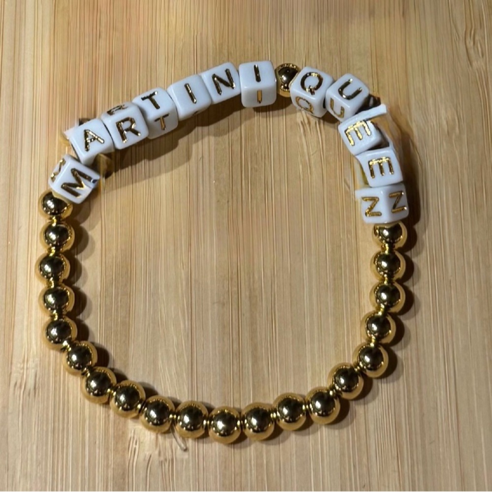 Martini Queen Bead Bracelet 

18k gold plated.